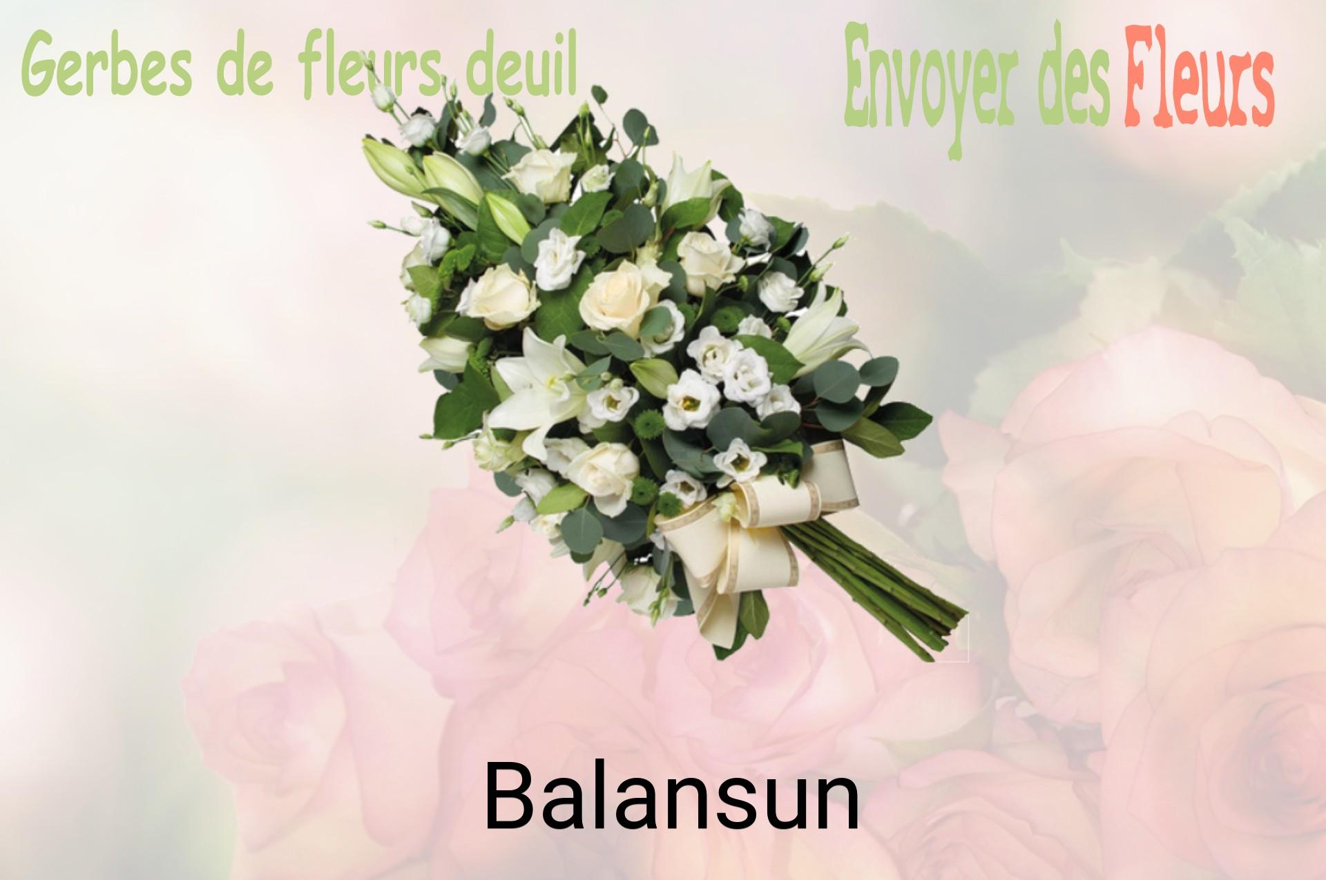 Gerbe de fleurs de deuil livrée à Balansun